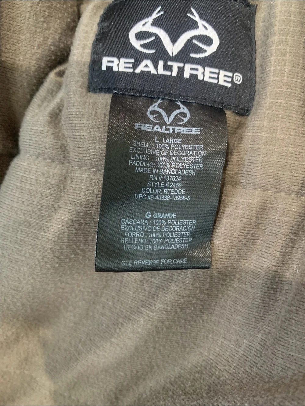Realtree branded jacket
